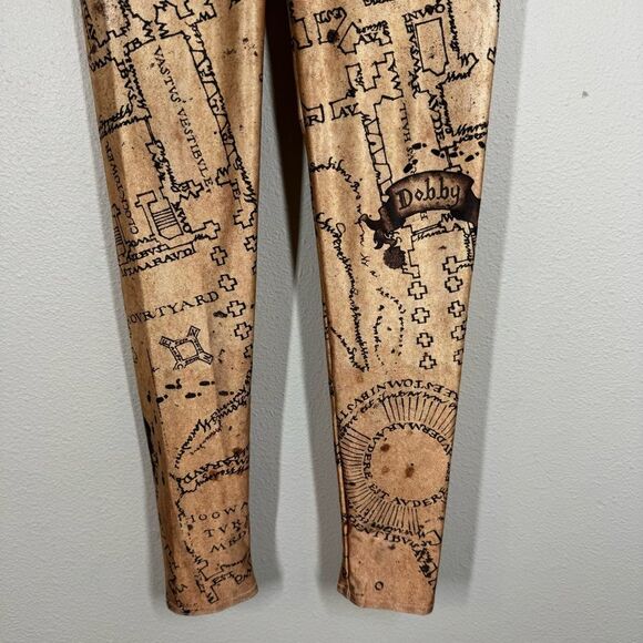 Blackmilk Marauders Map Harry Potter Leggings Stretch Size XS Rare - Picture 3 of 7